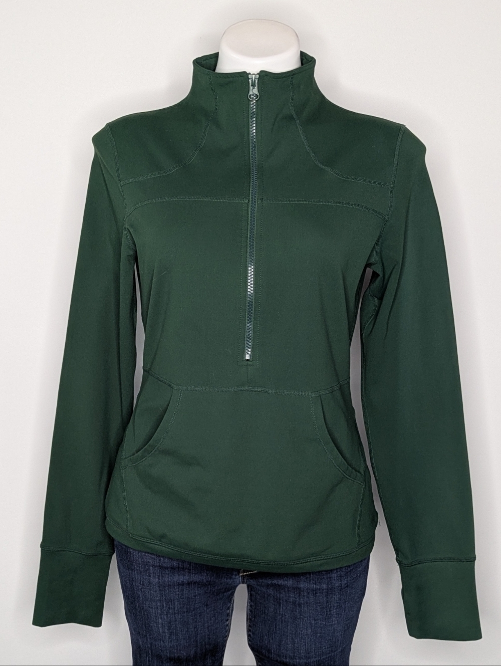 Zyia Active Green 1/2 Zip Long Sleeve Exercise Workout Pullover Jacket M